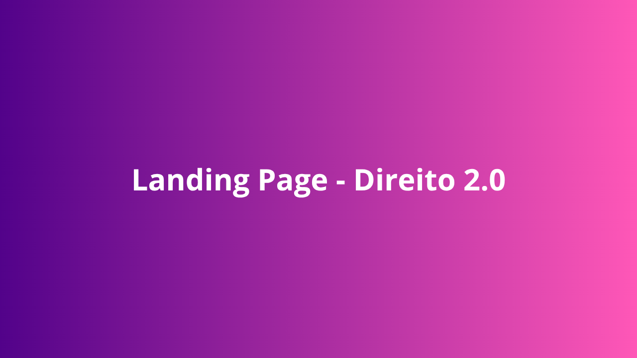 Landing Page Direito 2.0