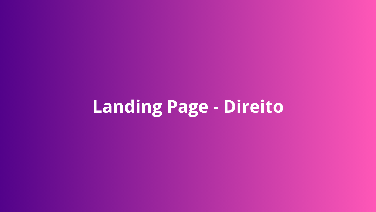 Landing Page Direito